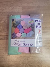 Kit 6 Panos de Pia 100% Algodão com Dupla Camada - Super Absorventes e Versáteis - imagem 3