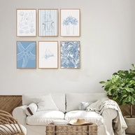 Pôsteres Blue Coastal - Arte de Parede Estética para Decoração Moderna (Conjunto de 6, 30x40 cm) - imagem 3
