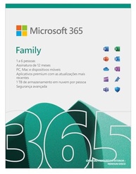 Microsoft 365 Family (12 meses) até 6 usuários. PC/Mac/Iphone/tablet. 1TB na nuvem por usuário - imagem 2
