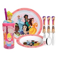 Yangzi - Kit Refeição Infantil Princesas Disney 6 Peças - Prato, Tigela, Copo e Talheres - imagem 1