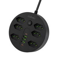 Régua de Energia Premium: 6 Tomadas + 5 Portas USB (3 USB-A, 2 USB-C) - Carregamento Rápido e Seguro - imagem 1