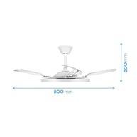 Ventilador Retrátil Silence Air Pro Elgin – 4 Pás, 6 Velocidades, LED 36W, Controle Remoto, Bivolt - imagem 4