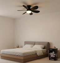 Ventilador de Teto 30W E27 com 6 Pás e Luz RGB - Design Moderno Bivolt - imagem 5