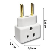Kit 6 Adaptadores Tomada Benjamin 10A/20A Bivolt Universal 3 Pinos Grosso - imagem 5
