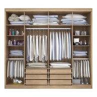 Guarda-Roupa Casal Valencia 6 Portas e 6 Gavetas – Design Moderno em Teka e Onix - imagem 4