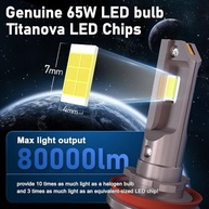 HIKARI WINGS H7: Ilumine a Estrada com 60000LM de Pura Potência LED 6000K - imagem 3