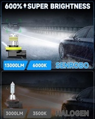 Lâmpadas de Neblina LED Super Brilhantes 13000LM para Toyota Prius 2010-2017 | Branco Frio 6000K 360° - imagem 4