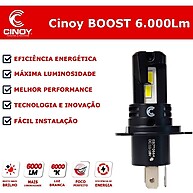 Lâmpada Super Led Mini Cinoy Boost 6000k H4 60W 6000Lm - imagem 2