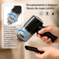 Aspirador Portátil 2 em 1: Potência 6000Pa para Carro, Casa e Teclado | USB Recarregável e Filtro HEPA - imagem 3