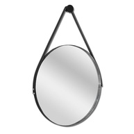 Espelho Redondo Adnet 60cm Preto - Design Escandinavo com Suporte em Alumínio para Sala, Quarto e Banheiro - imagem 4