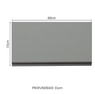 Armário Aéreo 60cm com Porta Basculante Cinza - Design Moderno e Resistente da Madesa - imagem 3