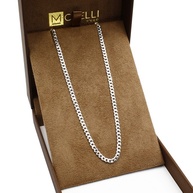 Kit Prata 925: Corrente e Pulseira Groumet 60cm - imagem 2