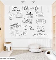 Papel de Parede Adesivo Lousa Chalkboard Lavável para Quarto Infantil - Branco Fosco 3m x 60cm - imagem 5