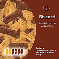 Papapá, Biscoito infantil, Biscotti, Sabor Banana & Cacau, 60g, Amarelo - imagem 3