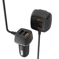 Carregador Veicular Universal ELG CC4SQC: Carga Rápida 60W, 4 Portas USB (2x USB-C, 2x USB-A) e Extensor para Banco Traseiro - imagem 1