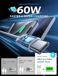 Cabo USB-C 60W: Carregamento Turbo! - imagem 2