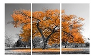 Quadro Decorativo Arvore Laranja Trio 60x120 - Transforme Seu Ambiente com Estilo e Natureza - imagem 2
