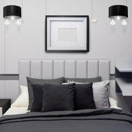 Cabeceira Cama Box Casal 7 Módulos Estofada Modular Branco 60x20 cm - Modernidade e Conforto para seu Quarto - imagem 2