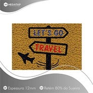 Tapete Capacho Decorativo Let's Go Travel 60x40cm - Estilo Viagem para Casa - imagem 3