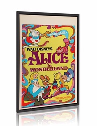 Quadro Decorativo Alice no País das Maravilhas Vintage 60x90cm - Moldura em MDF para Sala, Quarto ou Escritório - imagem 1