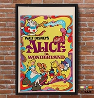 Quadro Decorativo Alice no País das Maravilhas Vintage 60x90cm - Moldura em MDF para Sala, Quarto ou Escritório - imagem 5