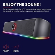 Soundbar Gamer Trust GXT 619 Thor RGB: Imersão Sonora e Visual para seu PC - imagem 3