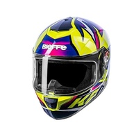Capacete Bieffe B-12 KF Amarelo Limão/Roxo 62: Segurança e Estilo com Duas Viseiras - imagem 3