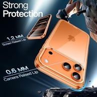 JETech Capa iPhone 17 Pro 6.3" Transparente Anti-Amarelecimento e Anti-Riscos (Laranja) - imagem 5