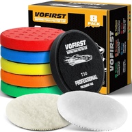 Kit com 8 Almofadas de Polimento 6,5" - Espuma e Lã para Acabamento Automotivo Profissional - imagem 1