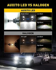 Lâmpadas LED AUXITO H4 9003: Iluminação 900% Mais Brilhante para Seu Carro | 6500K Branco Puro - imagem 4