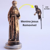 Imagem de Santo Antônio Solta o Menino em Metal Bronze - 6,5cm | Decoração Religiosa Elegante - imagem 3