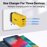 Carregador 65W USB-C: Rápido, Compacto e Seguro! - imagem 3