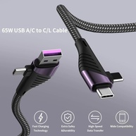 Cabo USB-C 65W: Carregamento Turbo e Dados Rápidos - imagem 2
