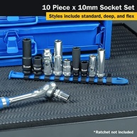 Conjunto de Soquetes Titan 68660: 10 Peças Essenciais 10mm 1/4" e 3/8" - imagem 5