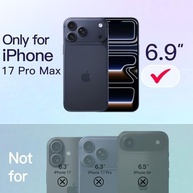 JETech Capa Magnética Transparente para iPhone 17 Pro Max (6.9") - MagSafe, Proteção Total da Câmera, Leve e Ultrafina (Claro) - imagem 3
