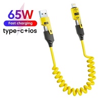 Cabo USB-C 6A 65W: 4 em 1 Retrátil e Rápido! - imagem 2
