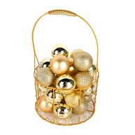Decoração de Natal: Tubo com 30 Bolas Douradas 6cm - imagem 2