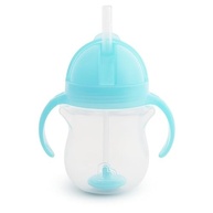 Munchkin Copo com Canudo para Bebês 6m+ | À Prova de Derramamento, Alças de Transição, 200ml Azul - imagem 2