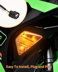 Luz de Seta LED Dianteira Âmbar/Branca para Kawasaki Ninja ZX-6R 2024-2025 - imagem 5