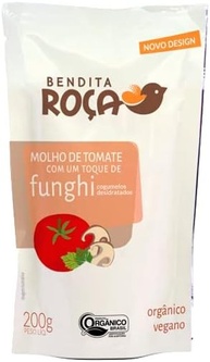 Kit 6X: Molho de Tomate com Funghi Orgânico Bendita Roça 200g - imagem 1
