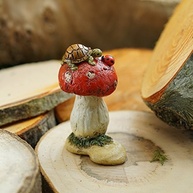 Miniatura de Jardim de Fadas com Tartaruga e Cogumelo - 6x6 cm | Decoração Encantadora para Terrários e Ambientes Mágicos - imagem 3