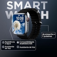 Smartwatch AMOLED 2.2" com 7 Pulseiras: Design Moderno, Bluetooth 5.2 e Multitarefa Avançada - imagem 3
