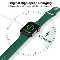 Carregador Rápido Magnético para Apple Watch | Cabo 1M Branco | Compatível com Series 7, 6, SE, 5, 4, 3, 2, 1 - imagem 4