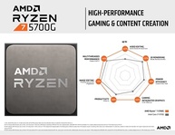 Processador AMD Ryzen 7 5700G Box (AM4 / 8 Cores/16 Threads/4.6GHz /16MB Cache/Wraith Stealth/Vega 8) - 100-100000263BOX - imagem 4