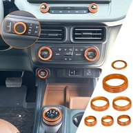 Kit 7 Capas Botão Farol Alumínio Laranja - Ford Maverick 2022-2024 - imagem 2
