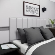 Cabeceira Cama Box Casal 7 Módulos Estofada Modular Branco 60x20 cm - Modernidade e Conforto para seu Quarto - imagem 4