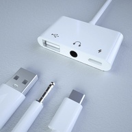 Adaptador USB-C 7 em 1: Lan, Áudio, Leitor de Cartão - imagem 2
