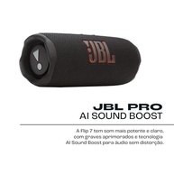 JBL Flip 7: Caixa de Som Portátil Preta com Som Poderoso e 16h de Bateria - imagem 3