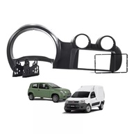 Moldura Painel 2 Din 7" Fiat Uno Vivace 2015+ e Nova Fiorino 2015-2021 - Preto Premium - imagem 2