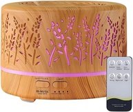 Difusor Ultrassônico Aromatizador 700ml com LED 7 Cores, Controle Remoto e Design Madeira - imagem 4